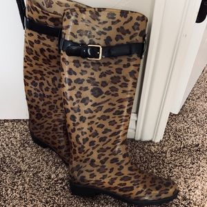 Ralph Lauren cheetah rain boots